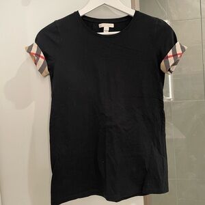 Burberry Check Trim Black T-shirt
